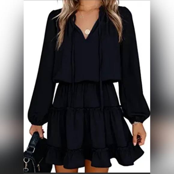 Blibea Dresses & Skirts - Blibea Womens Boho Layered Ruffles  Ruffle Skater A Line Swing Mini dress skirt